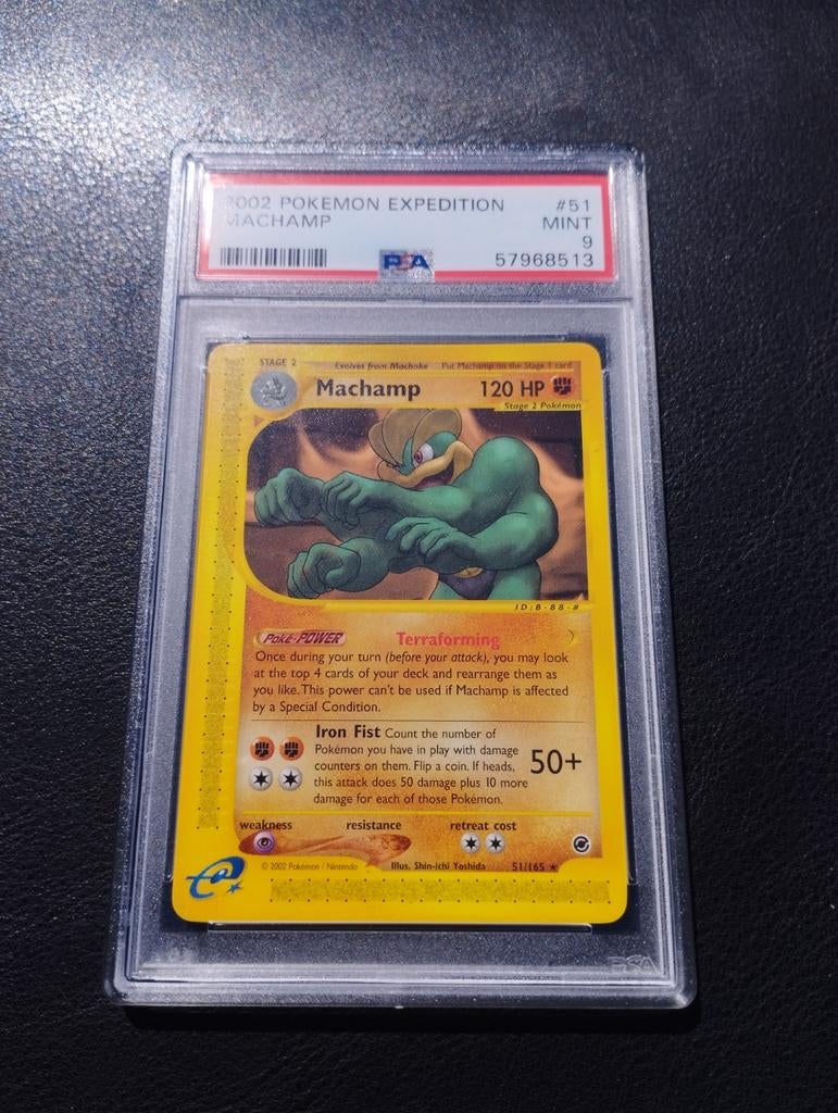 Machamp Pokemon kaart Expedition base set PSA9 NM rare, Hobby en Vrije tijd, Verzamelkaartspellen | Pokémon, Ophalen of Verzenden