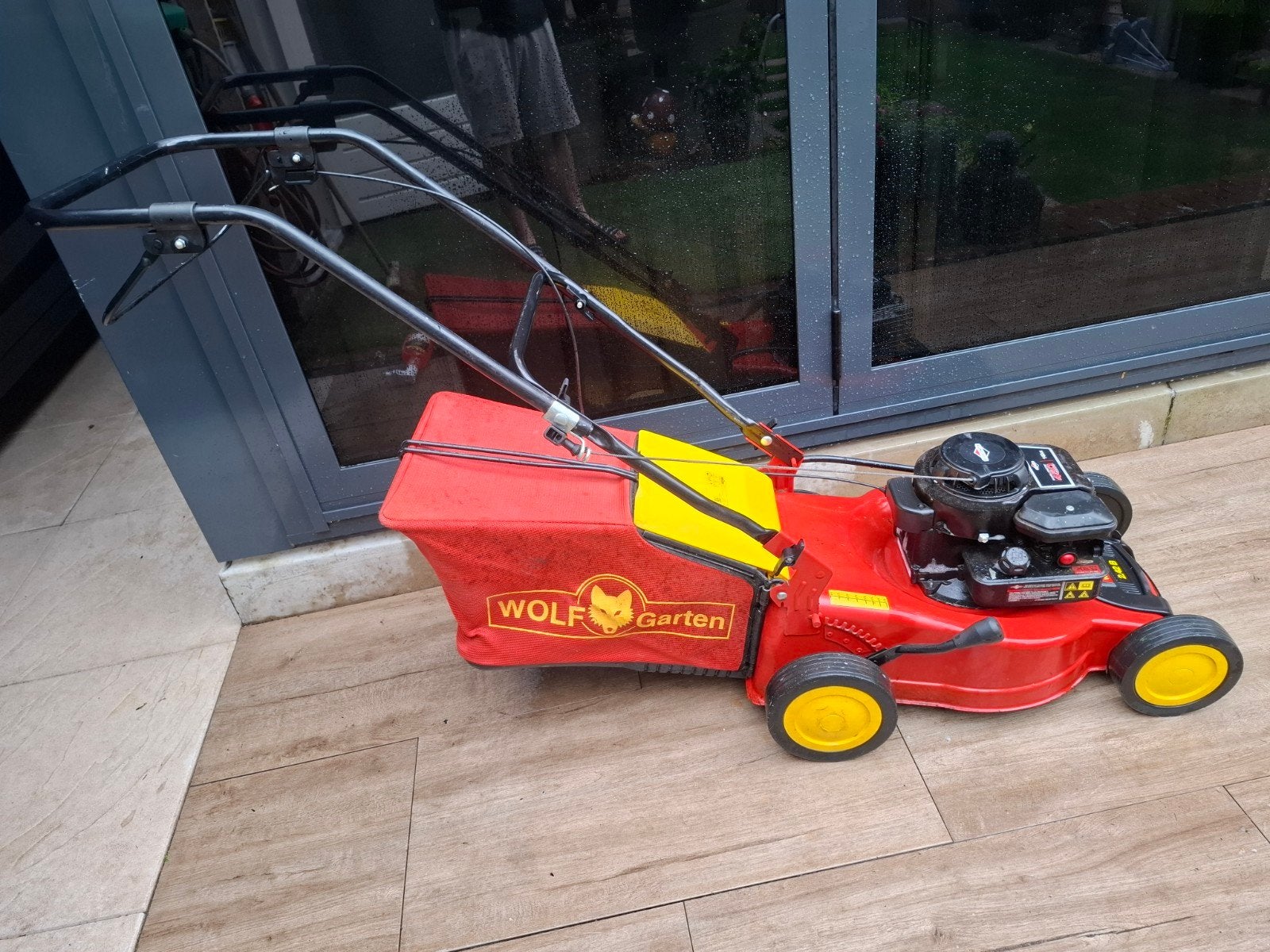 Wolf-Garten grasmaaier met opvangzak, Tuin en Terras, Grasmaaiers, Ophalen, Cirkelmaaier, Gebruikt, 40 t/m 49 cm