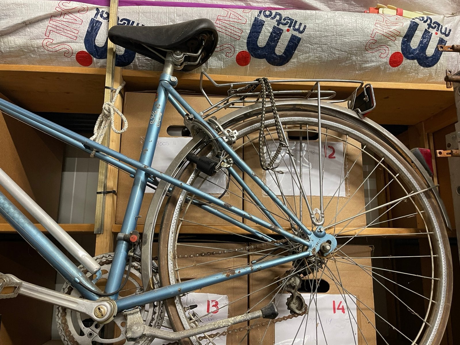 Blauwe orginele peugeot racefiets, Fietsen en Brommers, Ophalen