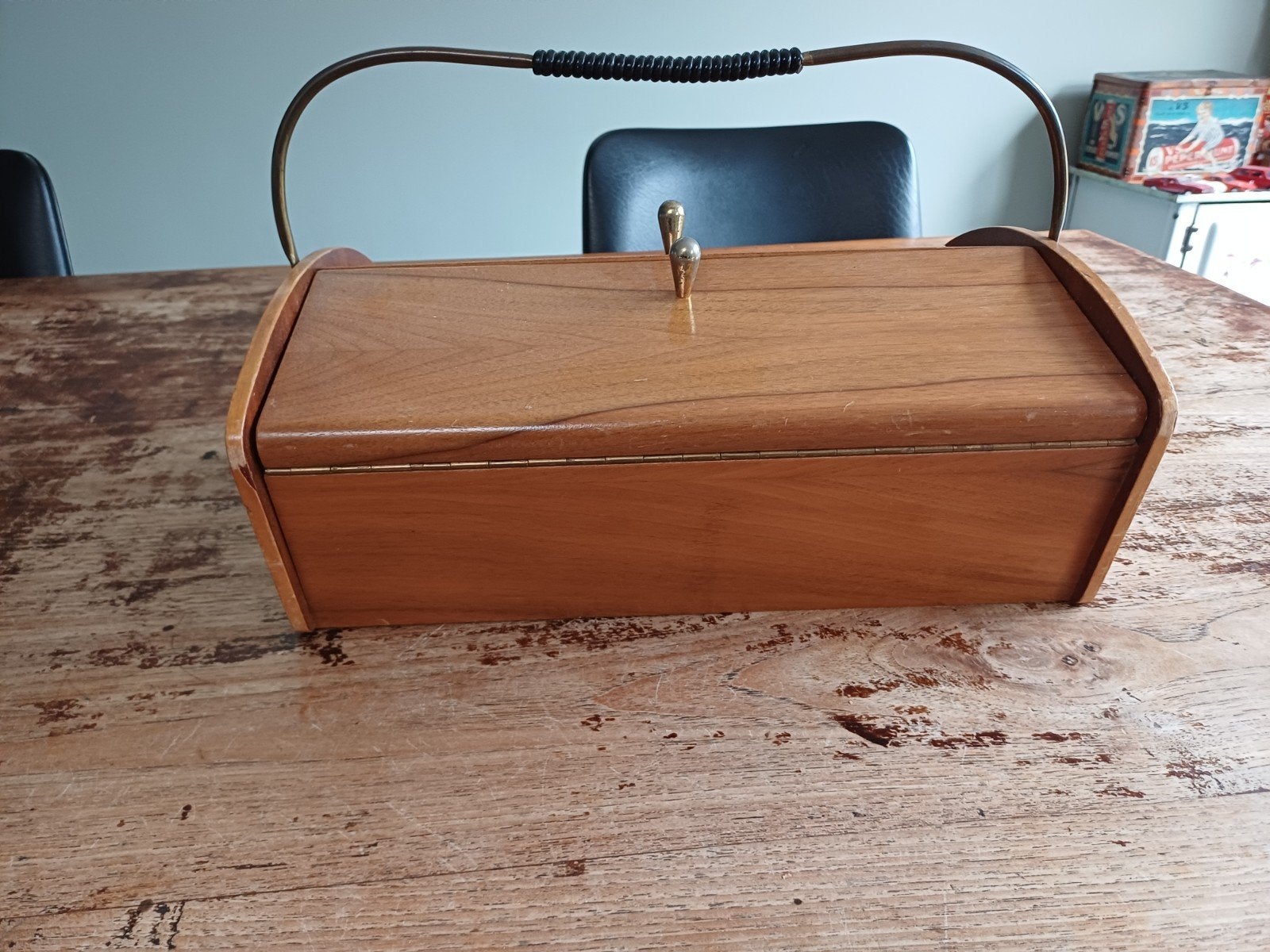 Vintage Naaidoos, Hobby en Vrije tijd, Naaien en Fournituren, Gebruikt, Overige typen, Onbekend, Ophalen of Verzenden