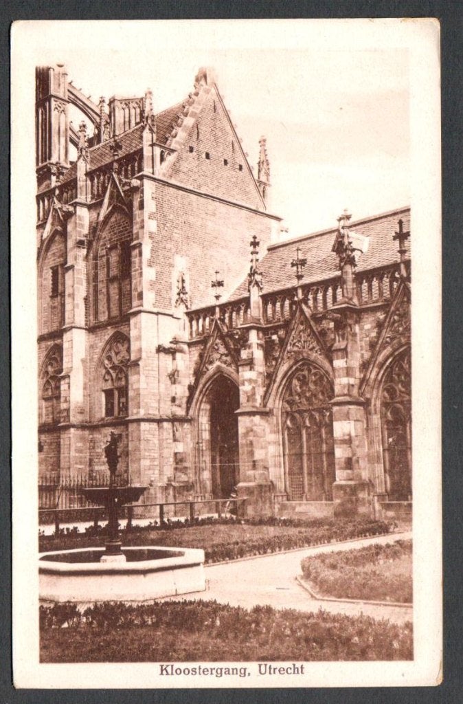 Oude Ansicht - Utrecht - Kloostergang - Utr., Ophalen of Verzenden, 1940 tot 1960, Ongelopen, Utrecht