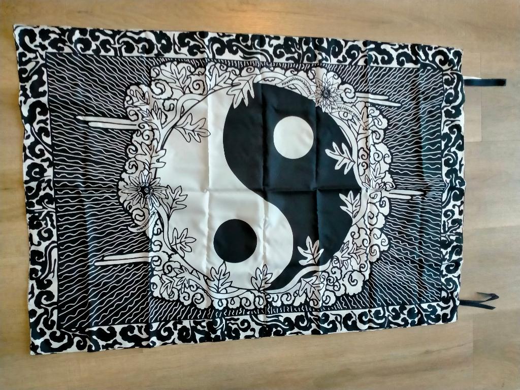 Yin Yang bol vrede logo balans vintage vlag, Ophalen of Verzenden, Zo goed als nieuw