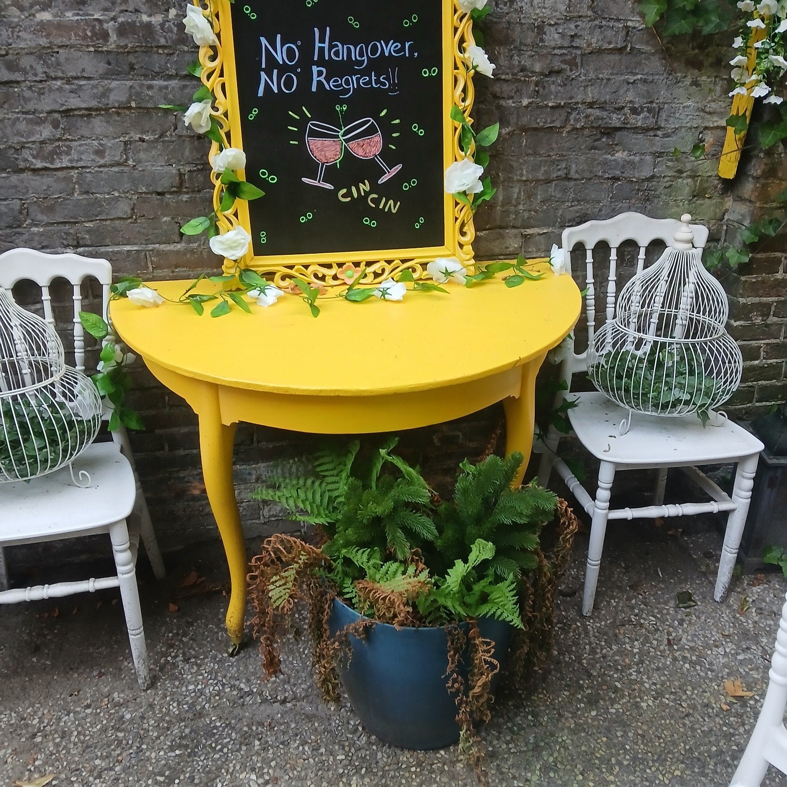 gele halve muur tafel, Ophalen, Gebruikt, 50 tot 100 cm, Overige vormen