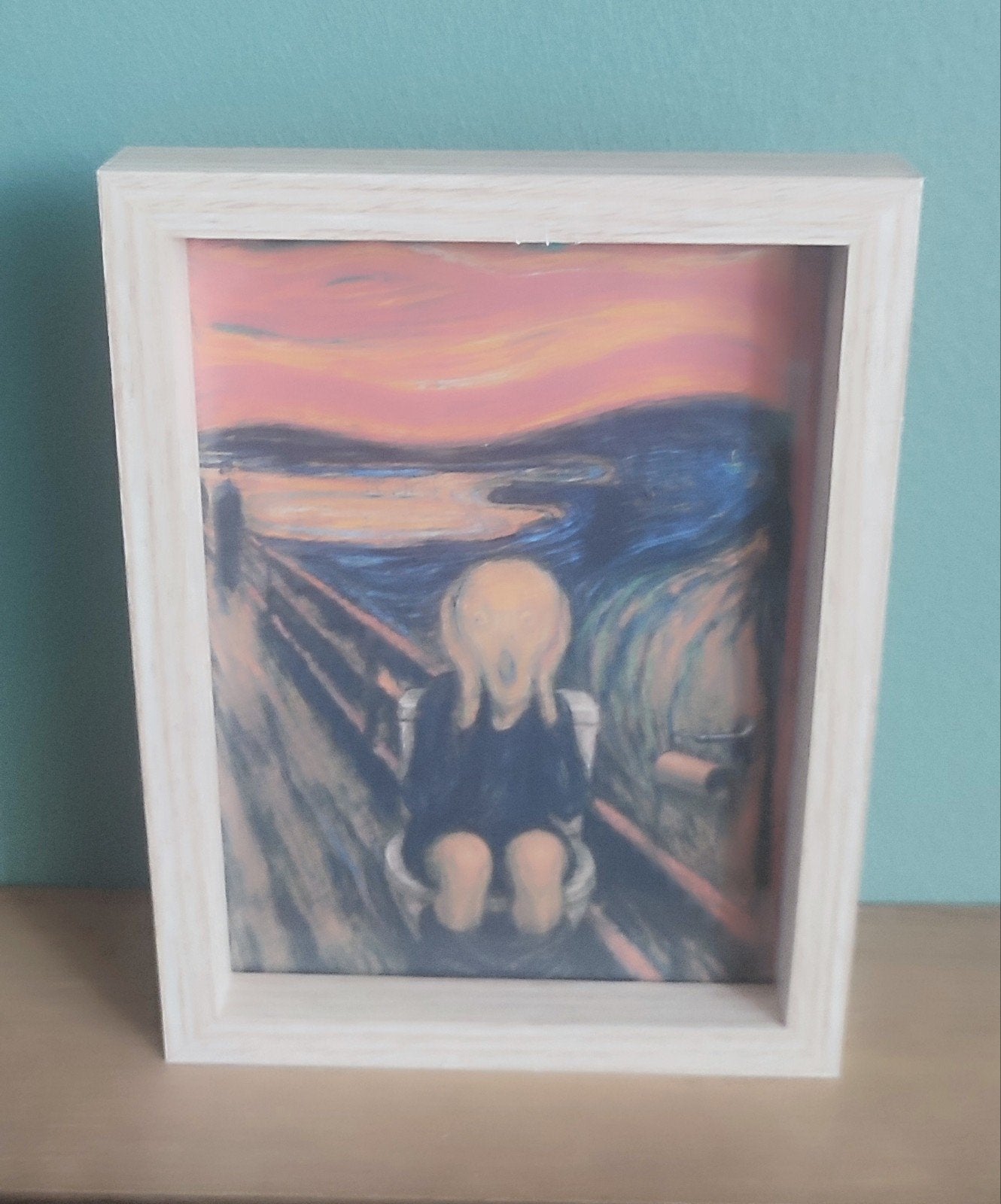 nieuw De Schreeuw Edvard Munch met humoristische twist - leg, Antiek en Kunst, Kunst | Schilderijen | Modern, Overig onderwerp
