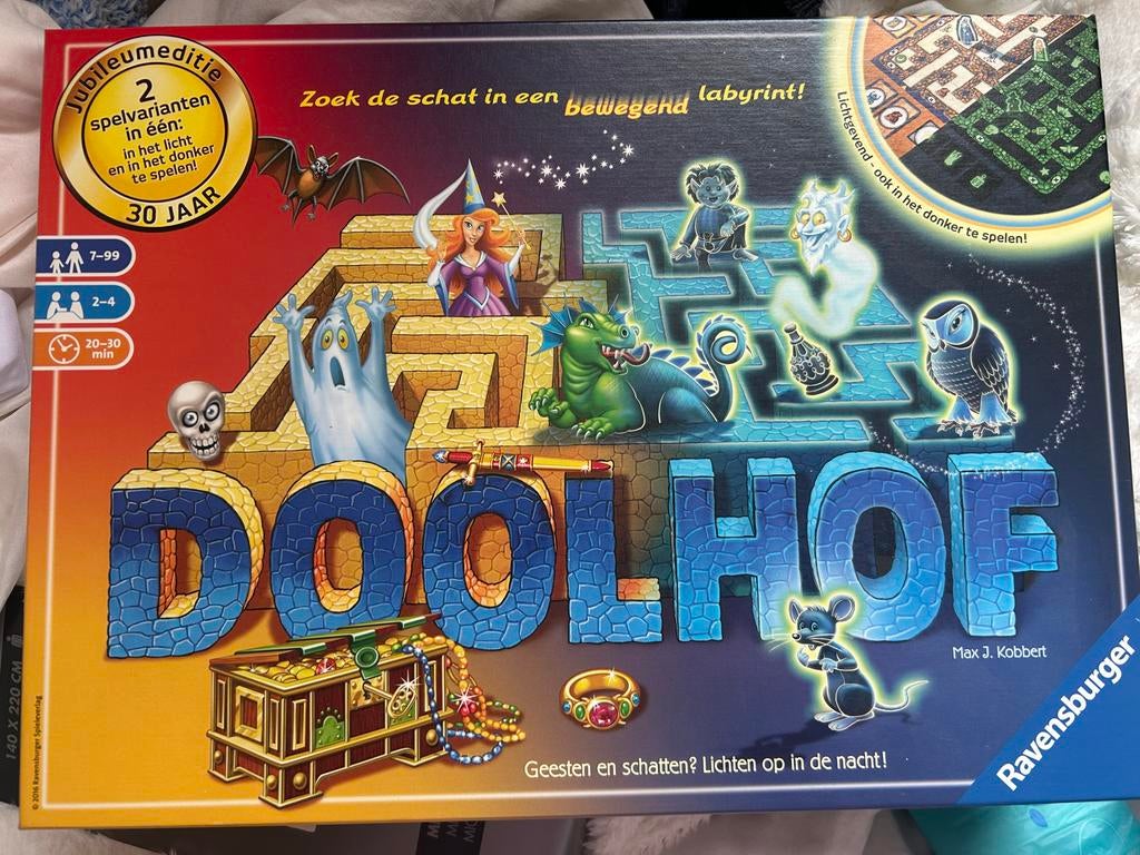 Doolhof Jubileumeditie - Glow in the Dark Bordspel, Hobby en Vrije tijd, Gezelschapsspellen | Bordspellen, Drie of vier spelers