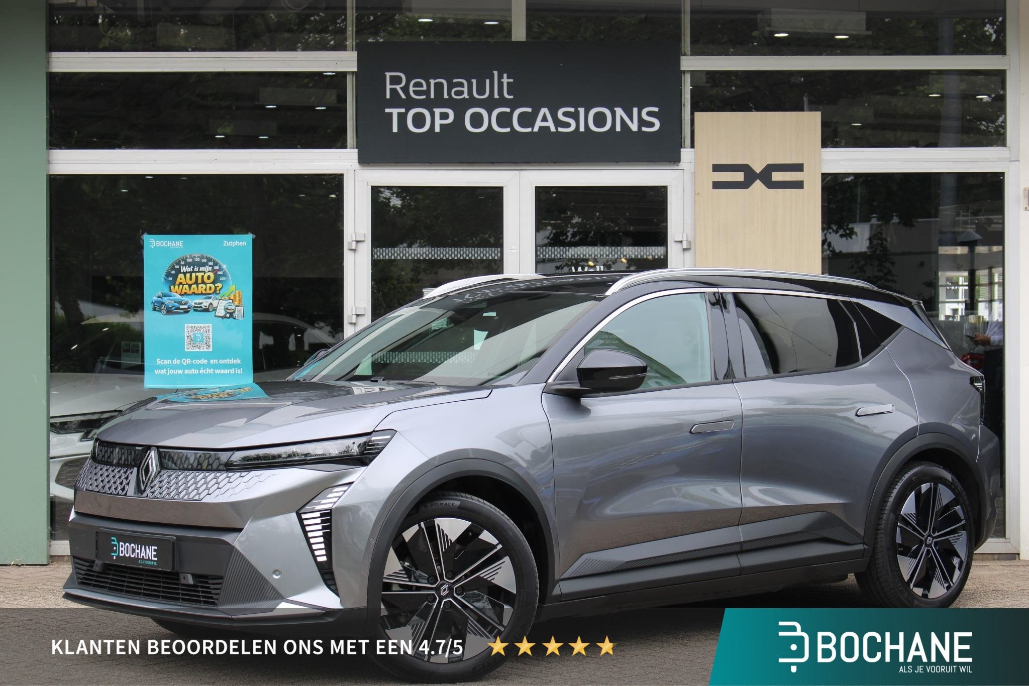 Renault Scenic E-Tech EV87 long range techno | Panoramadak |, Auto's, Renault, Gebruikt, Huisgarantie, Met garantie (alle), 40 min