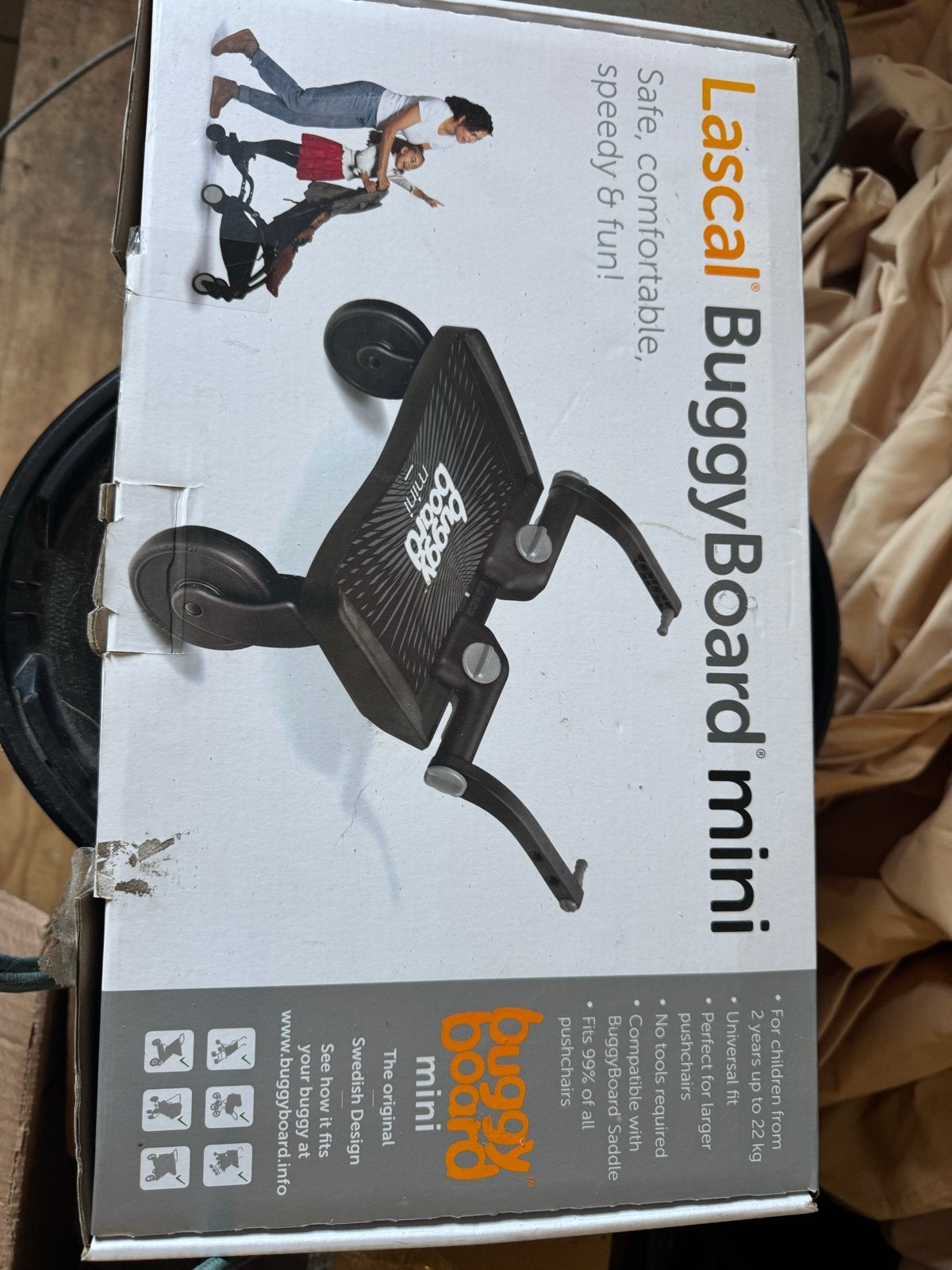 Lascal BuggyBoard Mini meerijdplankje, Ophalen of Verzenden, Gebruikt, Kinderwagen, Overige merken