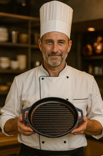 Laatste Buccan gietijzeren grillplaat, Witgoed en Apparatuur, Ut, Nieuw, Ophalen of Verzenden, Uno