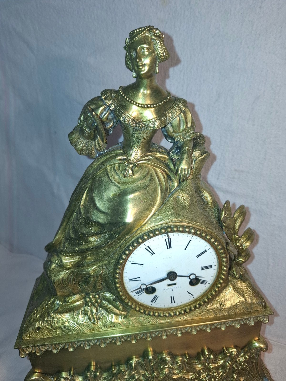 Bronzen Pendule in Zeer Mooie Staat - Perfect Uurwerk, Ophalen of Verzenden