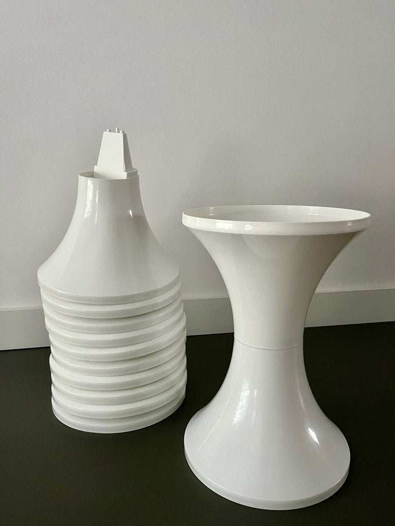Tam Tam onderstel | Krukje | Bijzettafel | Tafeltje | Wit, Huis en Inrichting, Ophalen, Zo goed als nieuw, Kunststof