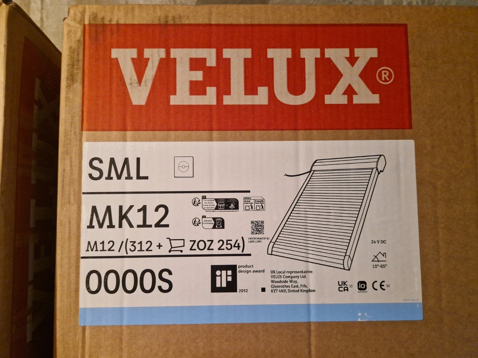 Velux SML MK12 Elektrisch Rolluik - Nieuw in doos, Minder dan 100 cm, Nieuw, Ophalen of Verzenden, Grijs