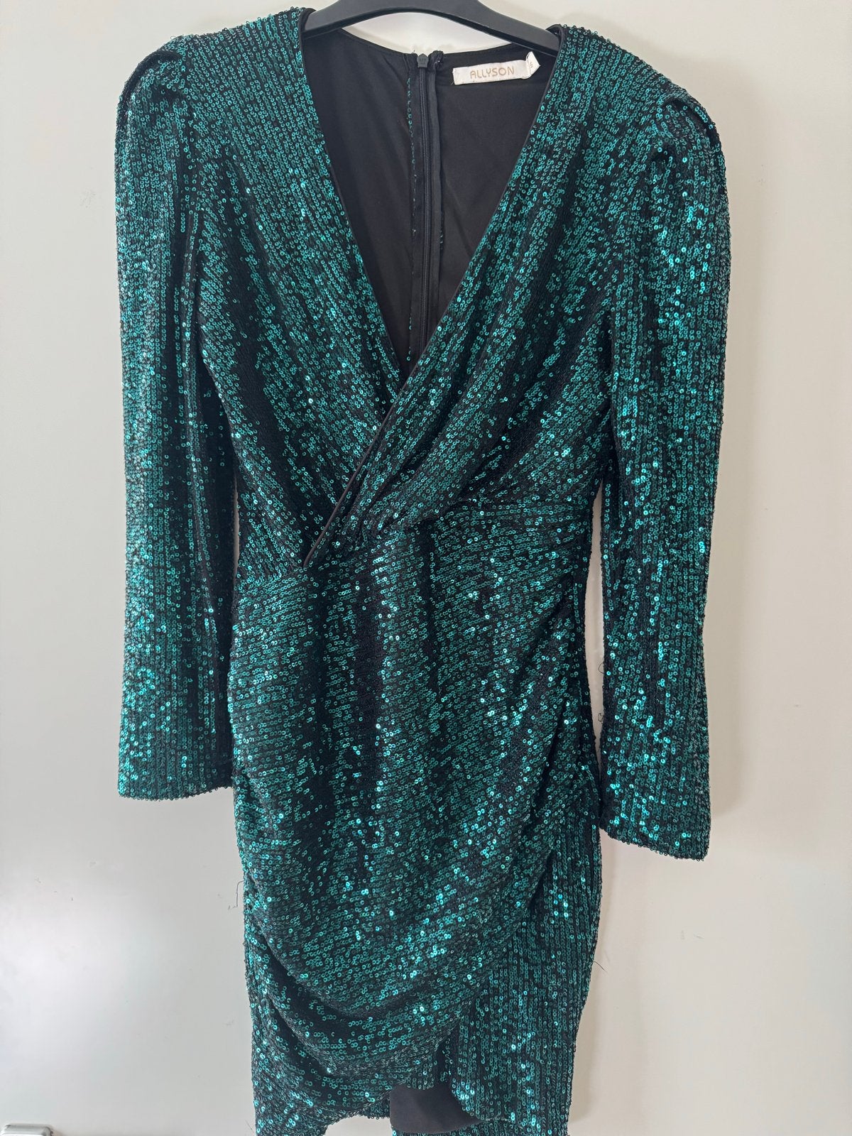 Allyson pailletten jurk smaragdgroen maat S, Kleding | Dames, Verzenden, Zo goed als nieuw, Maat 36 (S), Boven de knie