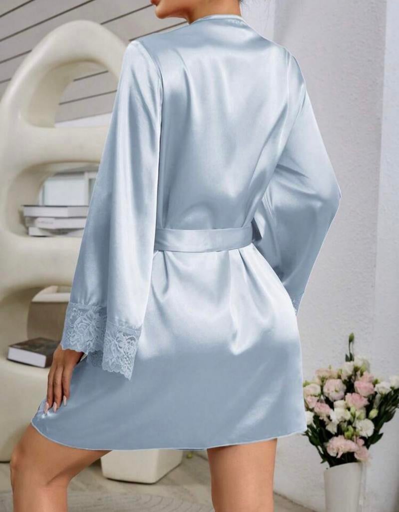 Nieuwe kimono ochtensjas met kant maat L hunkemoller insp, Ophalen of Verzenden, Zo goed als nieuw, Maat 38/40 (M)