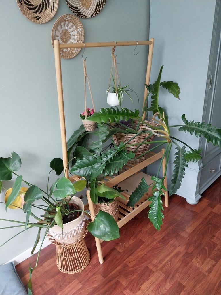 IKEA Plantenrek / Kledingrek / Badkamerrek - Houten Rek, Ophalen, Gebruikt