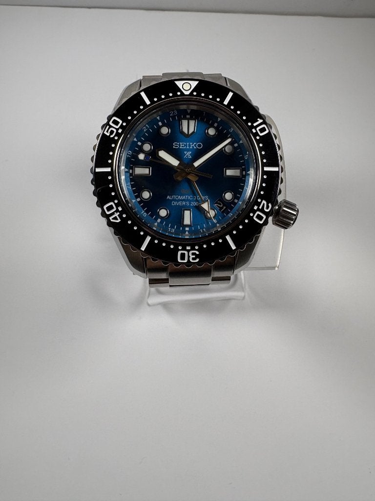 Seiko Prospex 1968 Diver's GMT blauw 42 mm, Staal, Polshorloge, Ophalen of Verzenden, Zo goed als nieuw