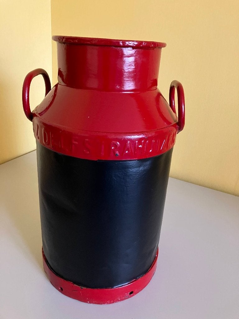 Authentieke metalen melkbus bus plantenpot 40 liter, Ophalen of Verzenden, Zo goed als nieuw