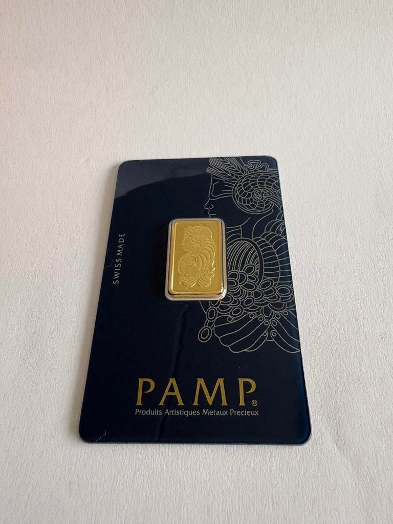 Goudbaar 5 gram Pamp nieuw, Ophalen of Verzenden, Goud