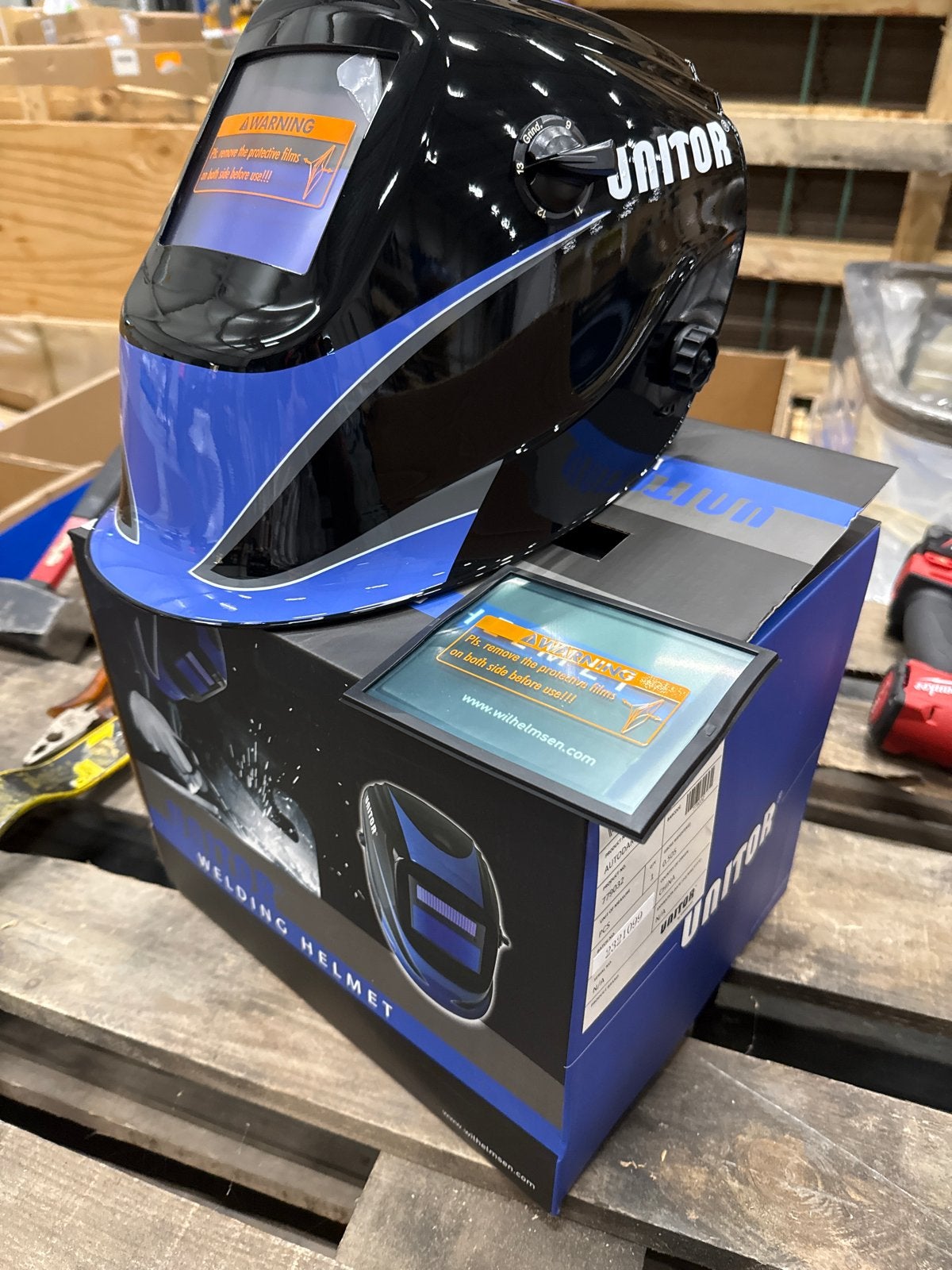 UNITOR 300 Auto Darkening Lashelm - Nieuw in doos, Lasfilter, Ophalen of Verzenden, Nieuw