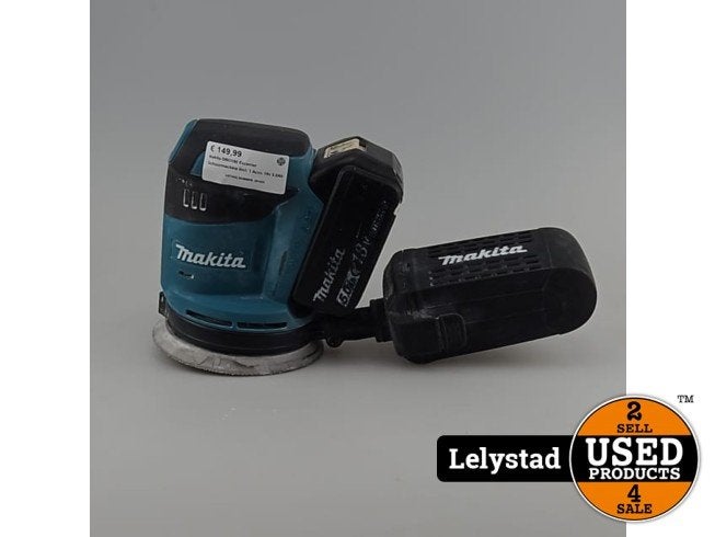 Makita DBO180 Excenter Schuurmachine Incl: 1 Accu 18v 5.0Ah, Doe-het-zelf en Verbouw, Gereedschap | Schuurmachines, Makita, Gebruikt