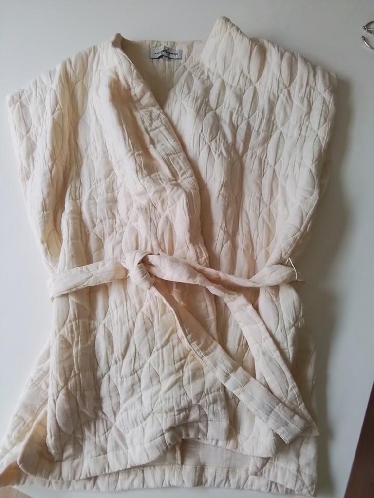Andcowoman Roomwit Gewatteerd Vest Maat XL, Wit, Maat 42/44 (L), Ophalen of Verzenden, Zo goed als nieuw