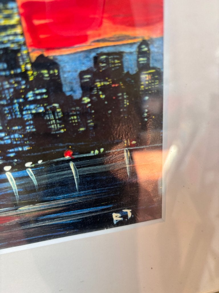 Skyline New York Schilderij Ingelijst R.T. Kunst, Ophalen