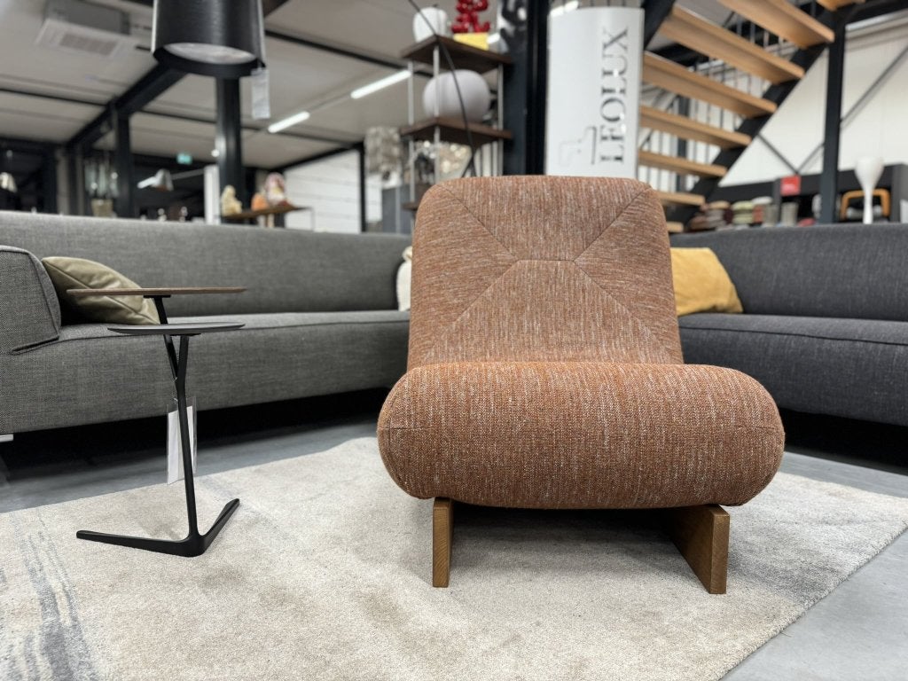 Showmodel Label van den Berg Bean Fauteuil design stoel, Huis en Inrichting, Hout, 100 tot 125 cm, Nieuw, Ophalen of Verzenden