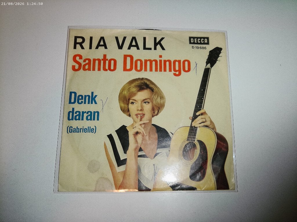 Ria Valk - Santo Domingo / denk Daran, Cd's en Dvd's, Gebruikt, Fotohoes, 7 inch, Ophalen of Verzenden