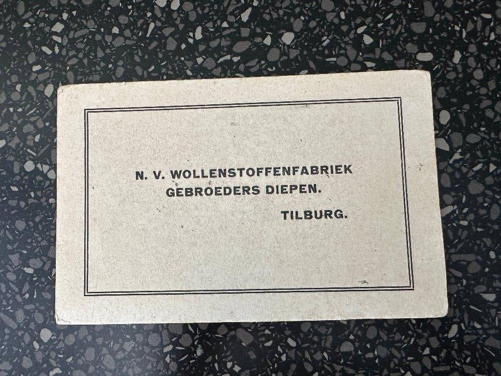Vloeiblad Wollenstoffenfabriek Gebroeders Diepen Tilburg., Ophalen of Verzenden, Gebruikt, Overige typen