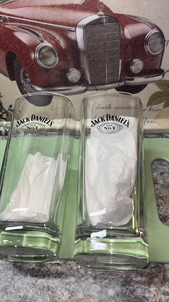 Twee longdrinks Jack Daniëls, Ophalen of Verzenden, Zo goed als nieuw, Gebruiksvoorwerp