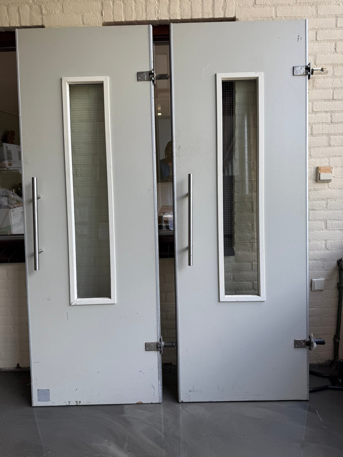 Set van 2 Klapdeuren 76x211 cm, Ophalen, Gebruikt, Minder dan 80 cm, Binnendeur