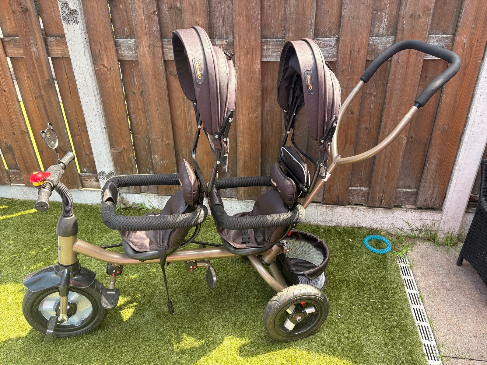 Duowagen/driewieler voor tweeling of broertjes/zusjes, Gebruikt, Duowagen, Ophalen, Kinderwagen
