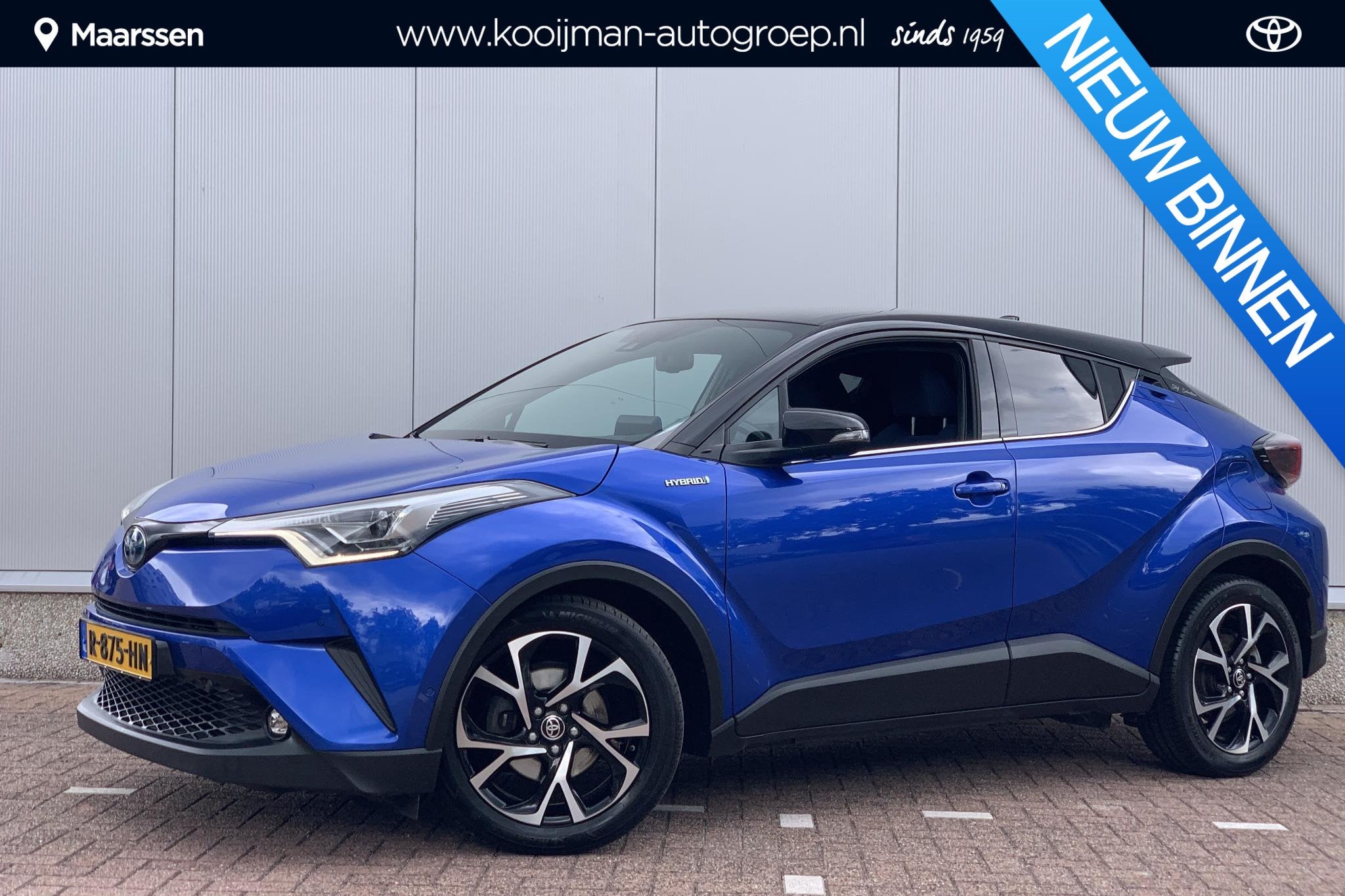 Toyota C-HR 1.8 Hybrid Bi-Tone | JBL Audio | Stuur en Stoelv, Auto's, Toyota, Stof, Euro 6, 4 cilinders, Blauw