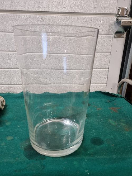 vaas cylinder rond dik glas, Ophalen of Verzenden