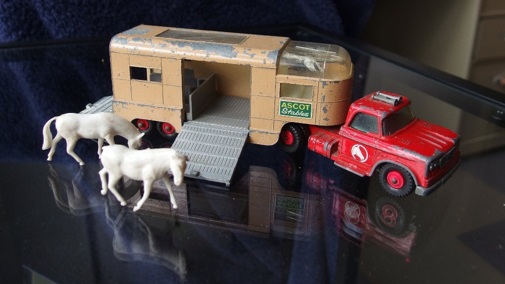 Matchbox k-18 DodgeTractor & Articulated Horse Van (1967-73), Ophalen of Verzenden, Gebruikt, Bus of Vrachtwagen, Matchbox
