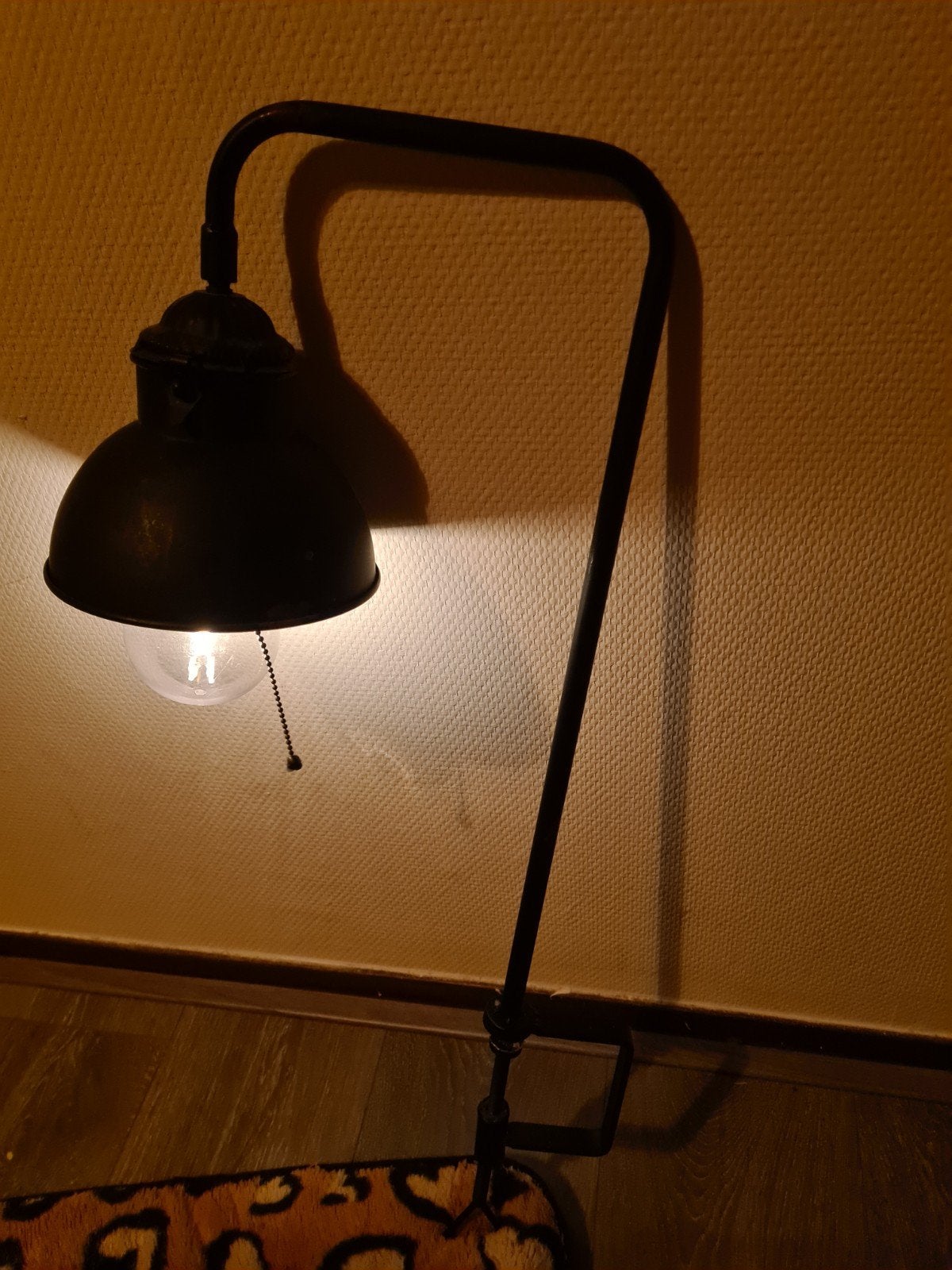 Tafellamp met Klem - Industrieel Design, Ophalen, Bureaulamp, Gebruikt, Zwart