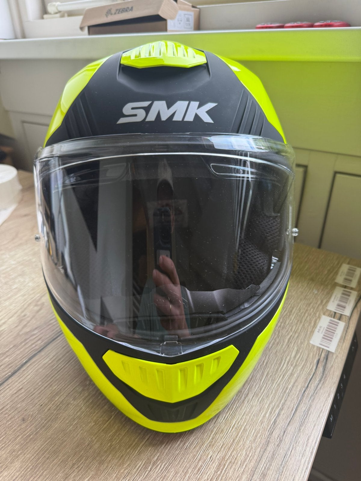 SMK Helmet gullwing geel xl nieuw in doos incl pinlock, XL, Ophalen of Verzenden, Integraalhelm, Nieuw met kaartje