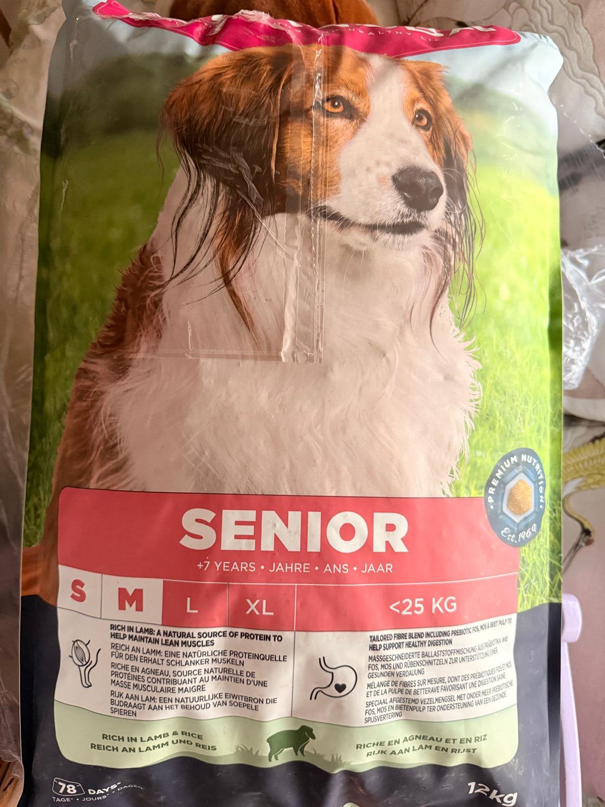 Eukanuba senior lam rijst 12 kg, Ophalen, Hond