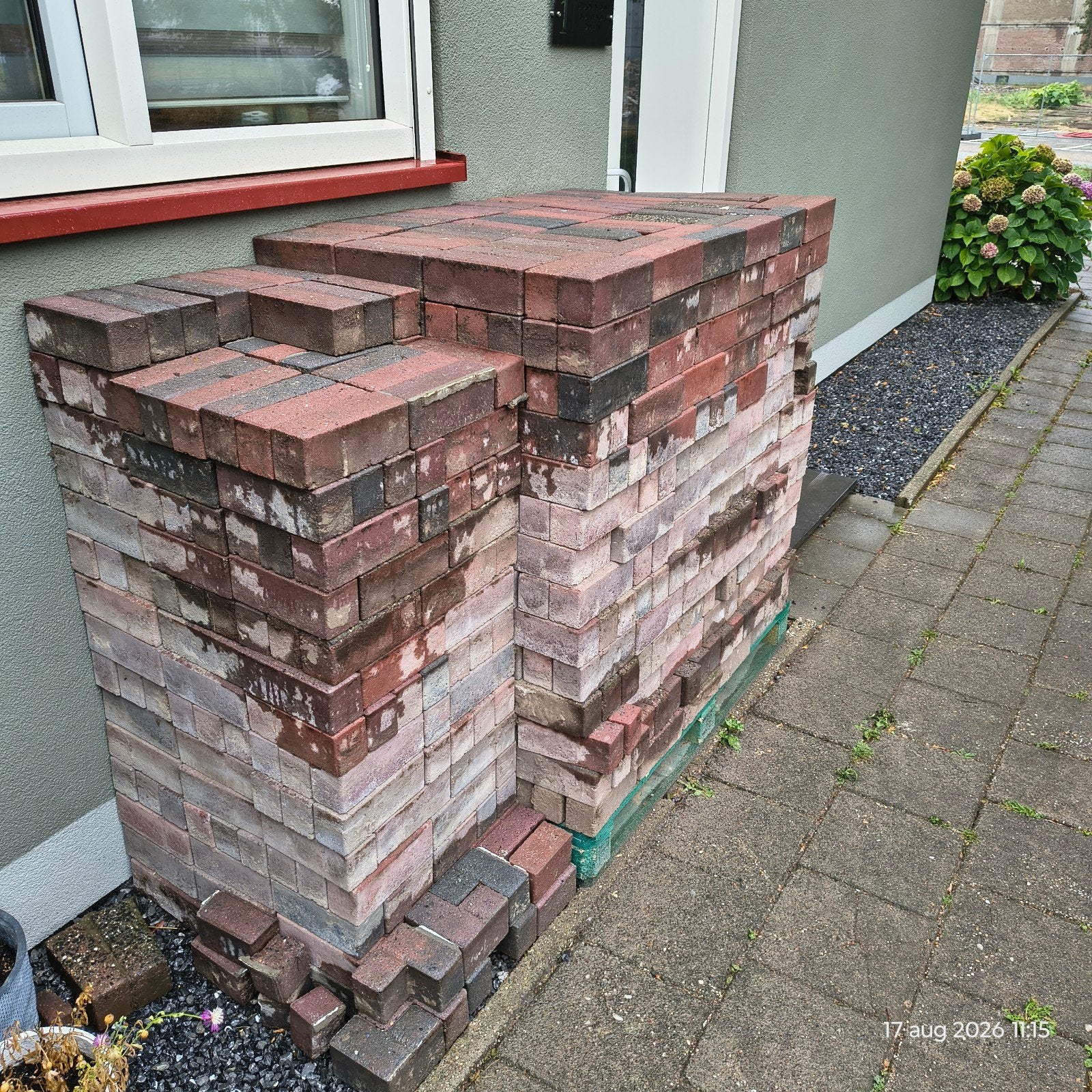 Bestrating 21m2, Ophalen, Gebruikt, Klinkers, 10 m² of meer