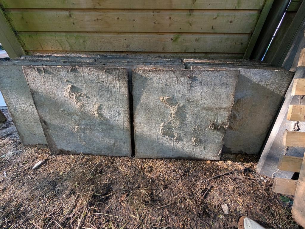 Betontegels 60x60 cm - 25 stuks, Doe-het-zelf en Verbouw, Tegels, Ophalen, 60 cm of meer, 60 cm of meer, Minder dan 5 m²