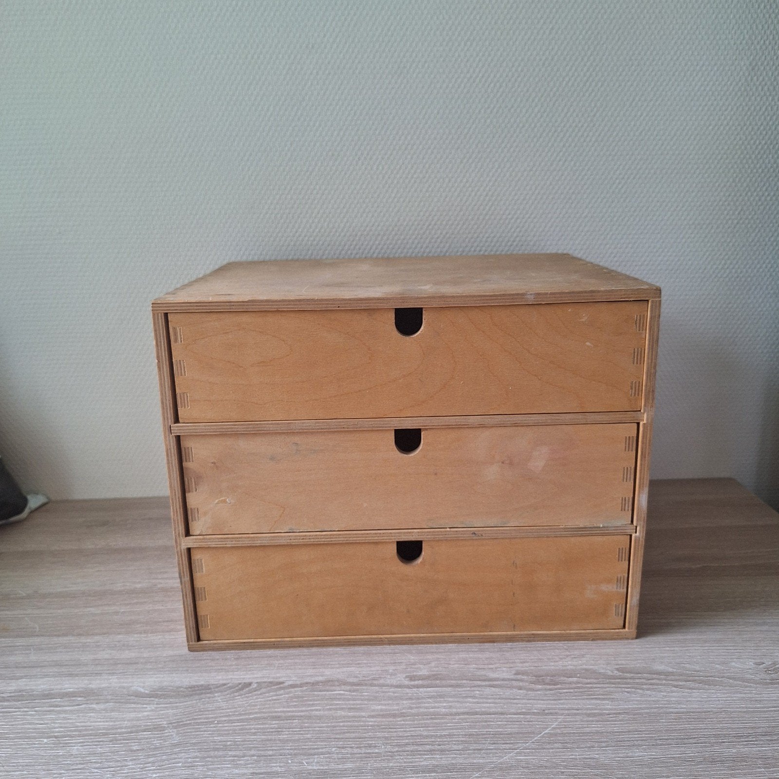 Ikea Moppe houten mini ladekast grenen 36x28x28 cm, Ophalen of Verzenden, Gebruikt, Hout