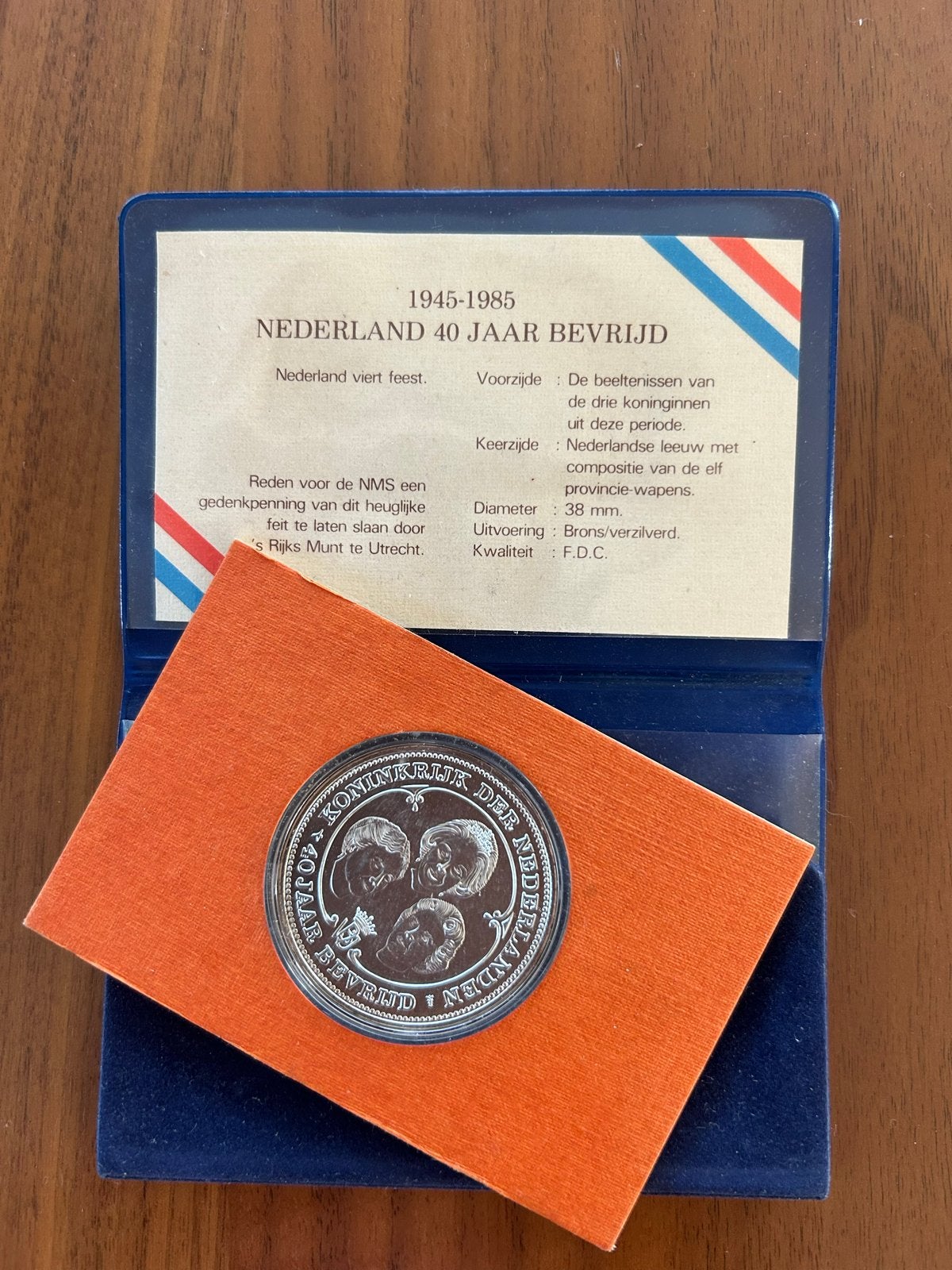 Gedenkmunt 40 Jaar Bevrijding 1945-1985 NMS Spaarbank, Ophalen of Verzenden, Koningin Juliana, Overige waardes, Losse munt