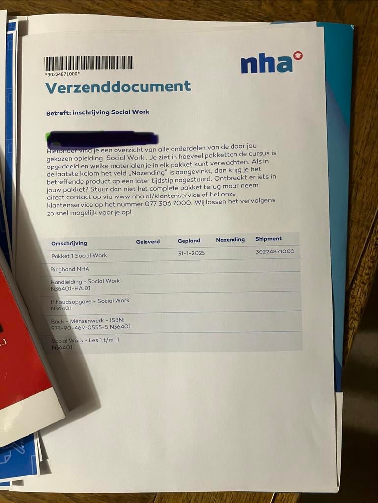 NHA cursus Social Work met boek Mensenwerk, Ophalen of Verzenden, Gamma, Zo goed als nieuw, MBO