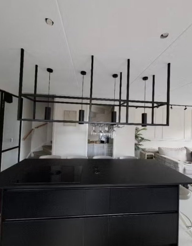 Hanglamp + keukenrek, Ophalen, Gebruikt, Strak landelijk chic, GU10