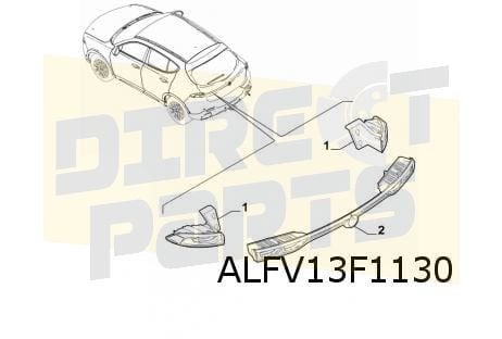 Alfa Romeo Tonale achterlichtbalk midden Origineel! 50566885, Auto-onderdelen, -, Verzenden, -, Nieuw
