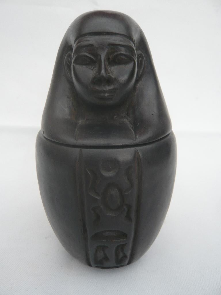 Canoop Egyptisch, Antiek en Kunst, Overige typen, Minder dan 20 cm, Natuurlijk materiaal, Ophalen of Verzenden