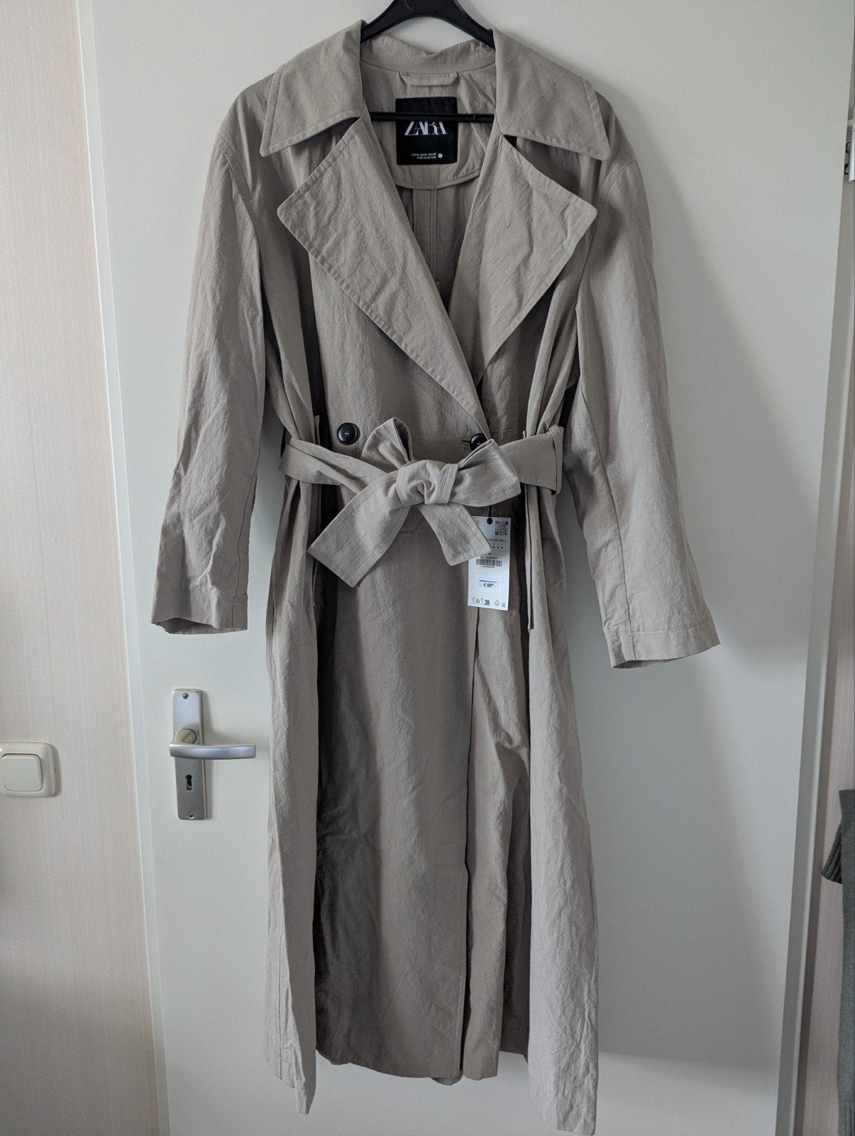 Nieuwe Zara trenchcoat - Taupe - Maat M, Kleding | Dames, Maat 38/40 (M), Overige kleuren, Zara, Nieuw