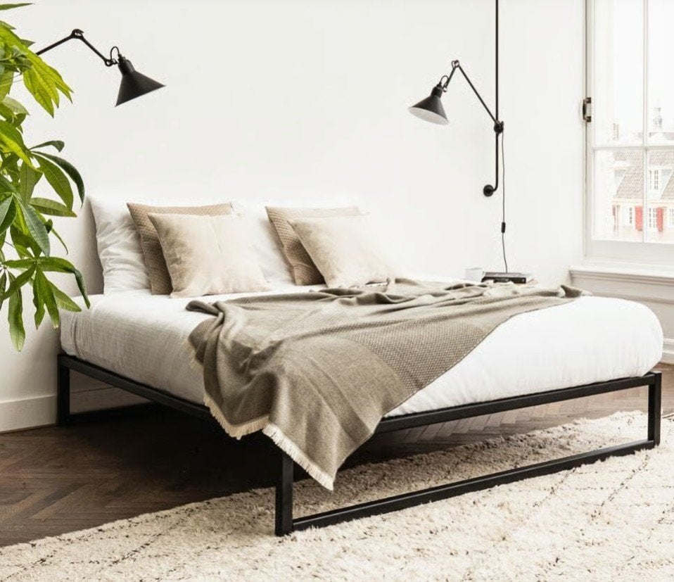 Matt Sleeps De Loft Bedframe 160x200 zwart + Original matras, Ophalen, Zwart, Tweepersoons, Zo goed als nieuw