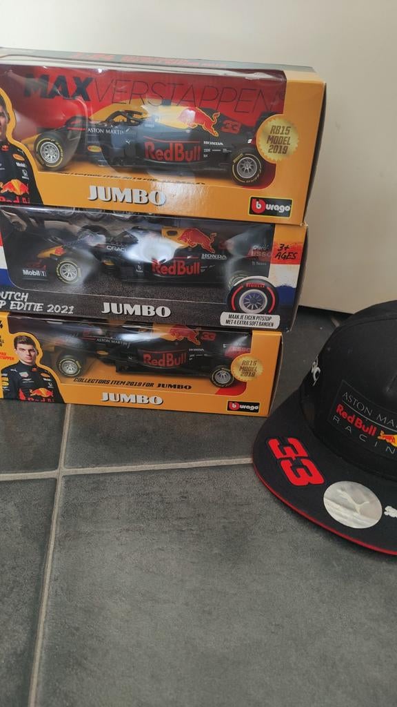 Max Verstappen auto s +pet, Ophalen, Bburago