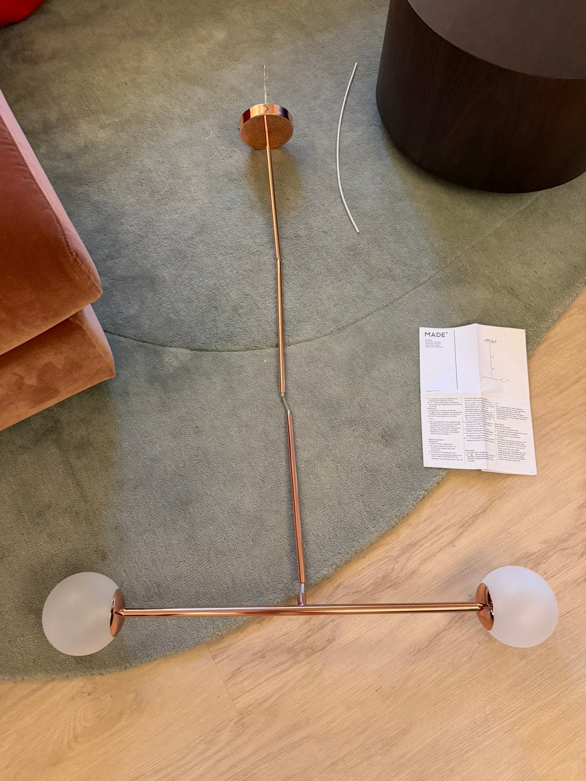 Made hanglamp nieuw, Ophalen of Verzenden, Nieuw, Glas, Minder dan 50 cm