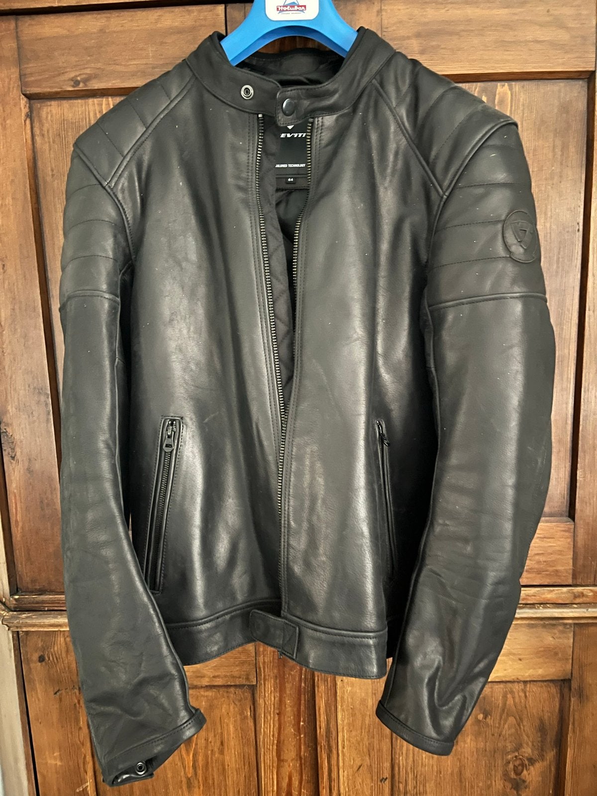 REV'IT! Leren Motorjas Zwart - Maat 54, Ophalen of Verzenden, Tweedehands, Heren, Jas | leer